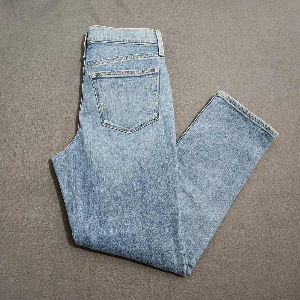 J. Crew Factory Jeans Women 27 Mid Rise Slim Boyfriend Light Wash